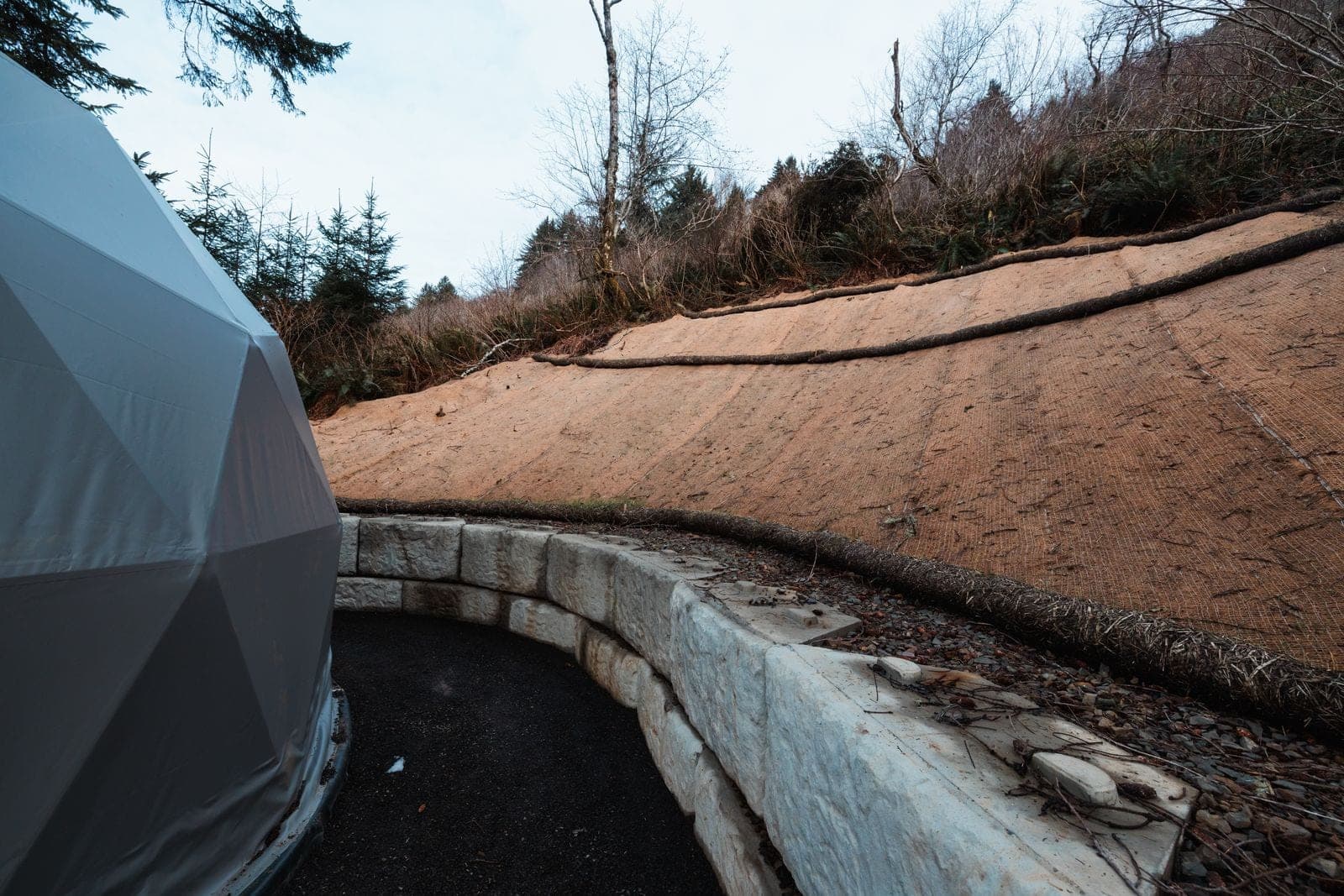 Slope Erosion Control & Block Retaining Wall